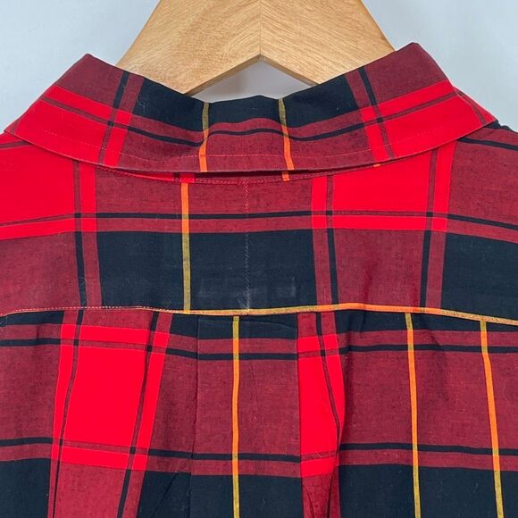 RALPH LAUREN Shirt Men's XL Red Black Plaid Check Crest Long Sleeve Button Down - Picture 11 of 11